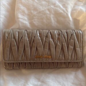 Miu Miu Brown Leather Clutch